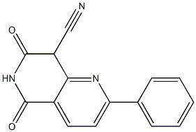 5,7-Dioxo-2-phenyl-5,6,7,8-tetrahydro-1,6-naphthyridine-8-carbonitrile Struktur