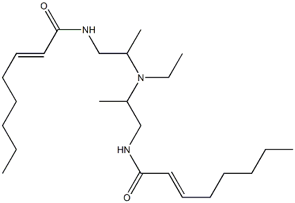 N,N'-[Ethyliminobis(2-methyl-2,1-ethanediyl)]bis(2-octenamide) Struktur