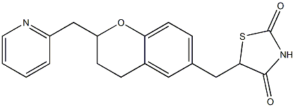 5-[[2-(2-Pyridinylmethyl)-3,4-dihydro-2H-1-benzopyran]-6-ylmethyl]thiazolidine-2,4-dione Struktur