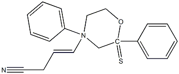 2,4-Diphenyl-2-thiomorpholino-3-butenenitrile Struktur