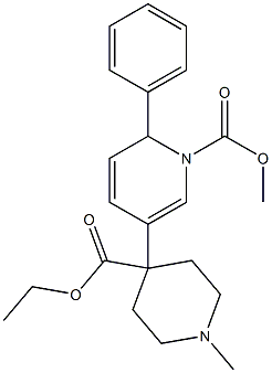 1-Methyl-4-[(1,6-dihydro-1-methoxycarbonyl-6-phenylpyridin)-3-yl]piperidine-4-carboxylic acid ethyl ester Struktur