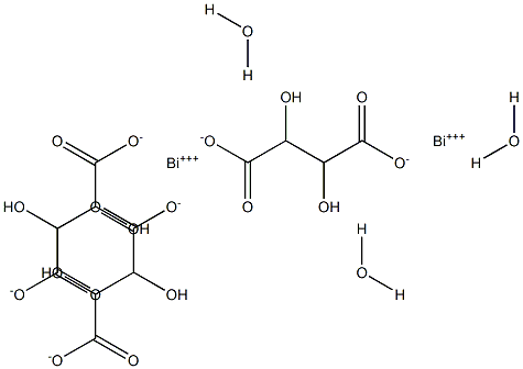 Bismuth tartrate trihydrate Struktur