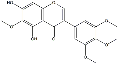 5,7-Dihydroxy-3',4',5',6-tetramethoxyisoflavone Struktur