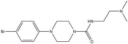 N-(2-Dimethylaminoethyl)-4-[4-bromophenyl]piperazine-1-carboxamide Struktur