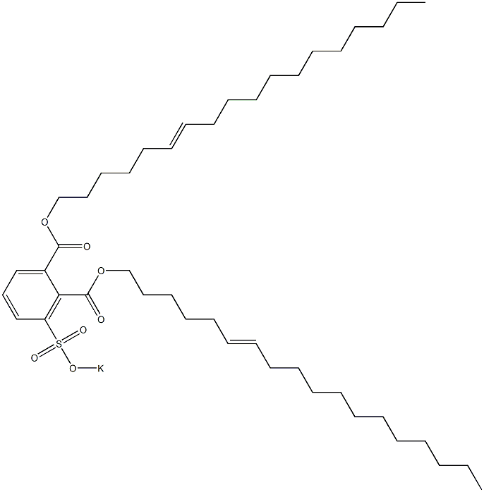 3-(Potassiosulfo)phthalic acid di(6-octadecenyl) ester Struktur