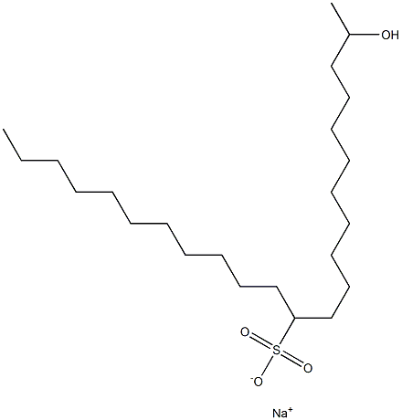 2-Hydroxytricosane-12-sulfonic acid sodium salt Struktur