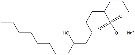 9-Hydroxyheptadecane-4-sulfonic acid sodium salt Struktur