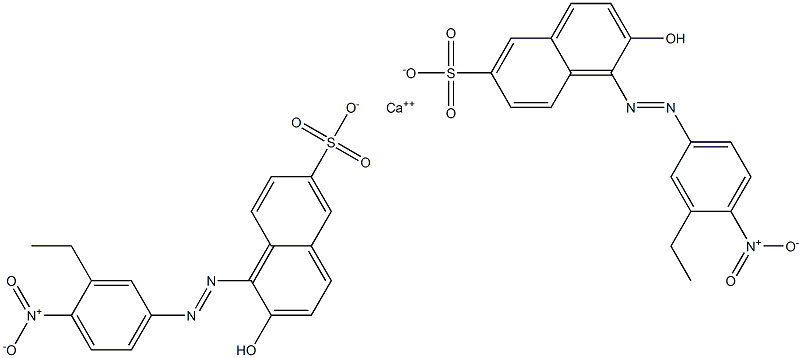 Bis[1-[(3-ethyl-4-nitrophenyl)azo]-2-hydroxy-6-naphthalenesulfonic acid]calcium salt Struktur