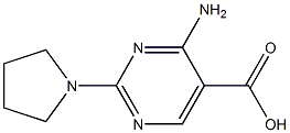 4-Amino-2-(1-pyrrolidinyl)pyrimidine-5-carboxylic acid Struktur