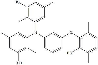 N,N-Bis(3-hydroxy-2,5-dimethylphenyl)-3-(6-hydroxy-2,5-dimethylphenoxy)benzenamine Struktur