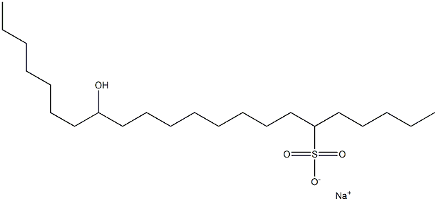 15-Hydroxydocosane-6-sulfonic acid sodium salt Struktur