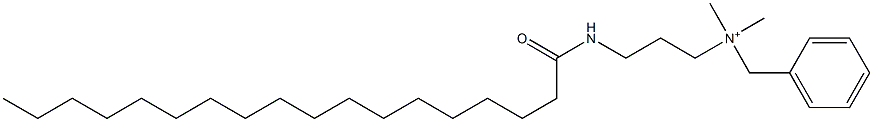 N,N-Dimethyl-N-[3-[(1-oxooctadecyl)amino]propyl]benzenemethanaminium Struktur