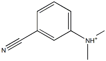 N,N-Dimethyl-3-cyanoanilinium Struktur