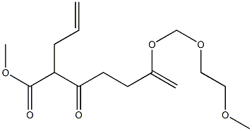 6-[(2-Methoxyethoxy)methoxy]-2-(2-propenyl)-3-oxo-6-heptenoic acid methyl ester Struktur