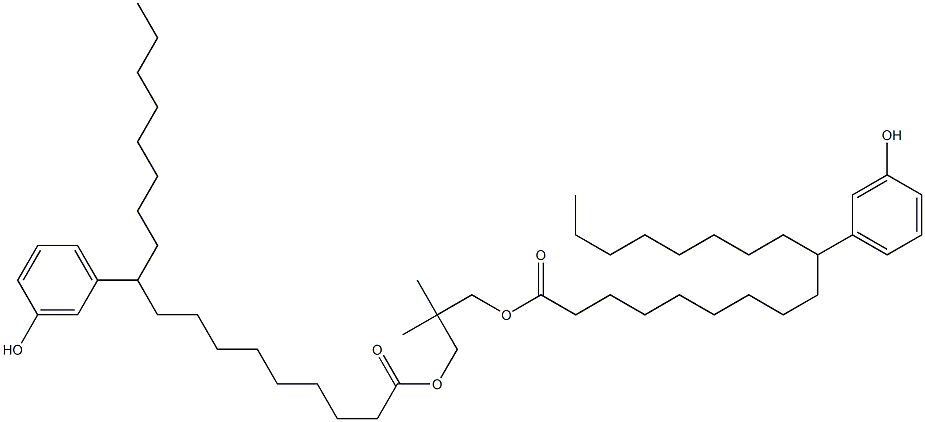 Bis[10-(3-hydroxyphenyl)stearic acid]2,2-dimethylpropane-1,3-diyl ester Struktur