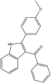 2-(4-Methoxyphenyl)-3-benzoyl-1H-indole Struktur