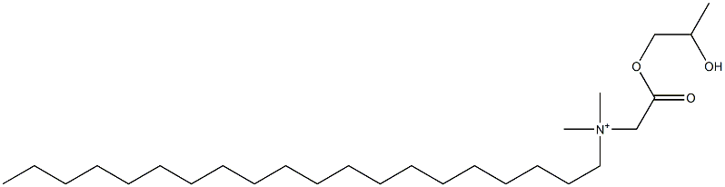 N-[(2-Hydroxypropoxy)carbonylmethyl]-N,N-dimethyl-1-icosanaminium Struktur