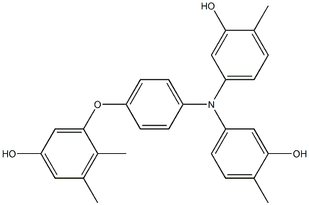 N,N-Bis(3-hydroxy-4-methylphenyl)-4-(5-hydroxy-2,3-dimethylphenoxy)benzenamine Struktur