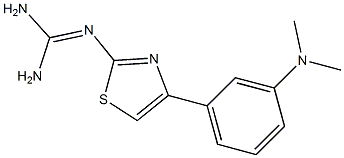 2-[[Amino(amino)methylene]amino]-4-(3-(dimethylamino)phenyl)thiazole Struktur