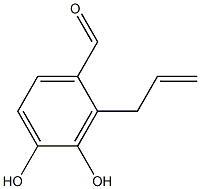 3,4-Dihydroxy-2-(2-propenyl)benzaldehyde Struktur