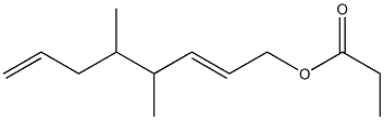 Propionic acid 4,5-dimethyl-2,7-octadienyl ester Struktur