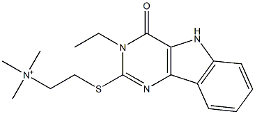 N,N,N-Trimethyl[2-[[[3,4-dihydro-3-ethyl-4-oxo-5H-pyrimido[5,4-b]indol]-2-yl]thio]ethyl]aminium Struktur