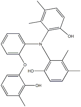 N,N-Bis(6-hydroxy-2,3-dimethylphenyl)-2-(2-hydroxy-3-methylphenoxy)benzenamine Struktur