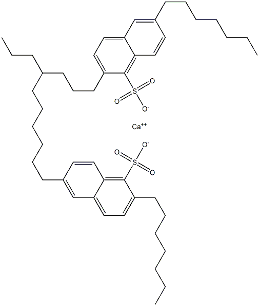 Bis(2,6-diheptyl-1-naphthalenesulfonic acid)calcium salt Struktur