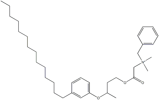 N,N-Dimethyl-N-benzyl-N-[[[3-(3-tetradecylphenyloxy)butyl]oxycarbonyl]methyl]aminium Struktur