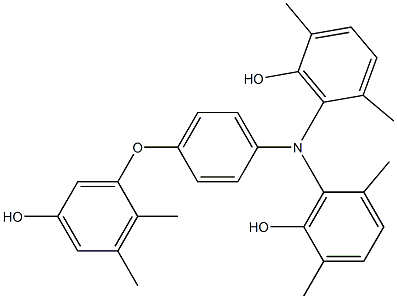 N,N-Bis(6-hydroxy-2,5-dimethylphenyl)-4-(5-hydroxy-2,3-dimethylphenoxy)benzenamine Struktur