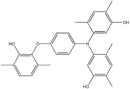 N,N-Bis(5-hydroxy-2,4-dimethylphenyl)-4-(6-hydroxy-2,5-dimethylphenoxy)benzenamine Struktur