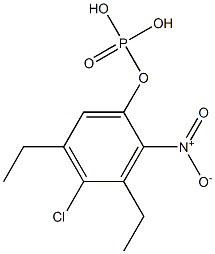 Phosphoric acid diethyl(2-nitro-4-chlorophenyl) ester Struktur