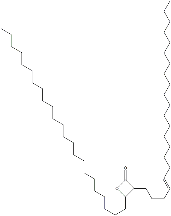 3-(4-Docosenyl)-4-(5-tricosen-1-ylidene)oxetan-2-one Struktur