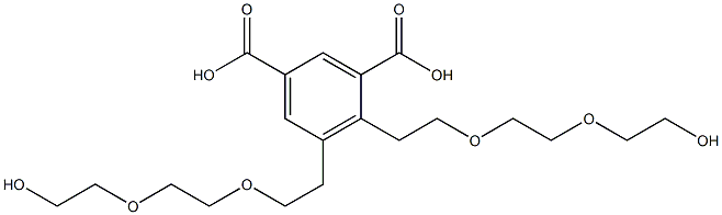 4,5-Bis(8-hydroxy-3,6-dioxaoctan-1-yl)isophthalic acid Struktur