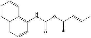 (-)-N-(1-Naphtyl)carbamic acid (R)-3-pentene-2-yl ester Struktur