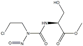 N-[(2-Chloroethyl)nitrosocarbamoyl]-L-serine methyl ester Struktur