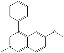 6-Methoxy-2-methyl-4-phenylisoquinolinium Struktur