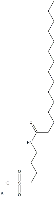 4-Pentadecanoylamino-1-butanesulfonic acid potassium salt Struktur