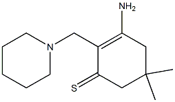 2-[(Piperidin-1-yl)methyl]-3-amino-5,5-dimethyl-2-cyclohexene-1-thione Struktur