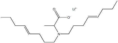 2-[Di(4-octenyl)amino]propanoic acid lithium salt Struktur