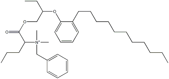 N,N-Dimethyl-N-benzyl-N-[1-[[2-(2-undecylphenyloxy)butyl]oxycarbonyl]butyl]aminium Struktur