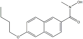 6-Butoxy-N-methylnaphthalene-2-carbohydroxamic acid Struktur