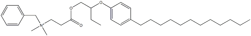 N,N-Dimethyl-N-benzyl-N-[2-[[2-(4-dodecylphenyloxy)butyl]oxycarbonyl]ethyl]aminium Struktur