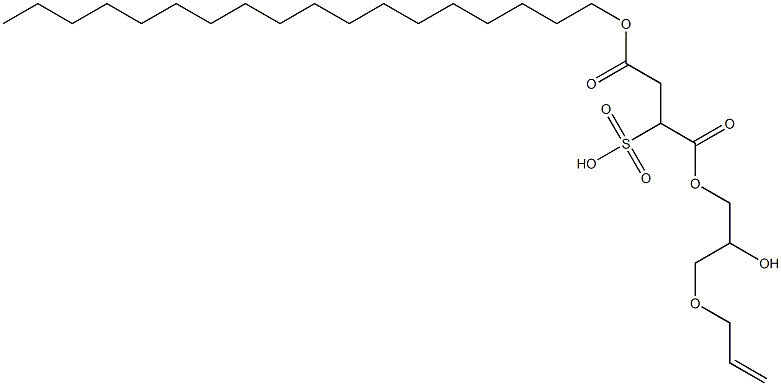 2-Octadecyloxycarbonyl-1-(3-allyloxy-2-hydroxypropoxycarbonyl)ethanesulfonic acid Struktur