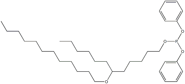 Phosphorous acid 6-(dodecyloxy)dodecyldiphenyl ester Struktur