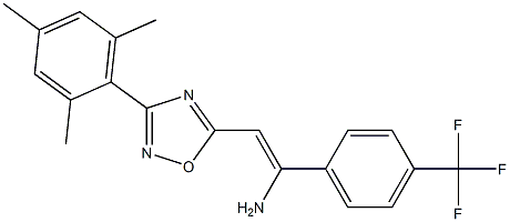 5-[(Z)-2-Amino-2-(4-trifluoromethylphenyl)ethenyl]-3-(2,4,6-trimethylphenyl)-1,2,4-oxadiazole Struktur