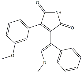 3-(1-Methyl-1H-indol-3-yl)-4-(3-methoxyphenyl)-1H-pyrrole-2,5-dione Struktur