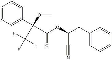 (S)-3,3,3-Trifluoro-2-methoxy-2-phenylpropanoic acid (S)-1-cyano-2-phenylethyl ester Struktur