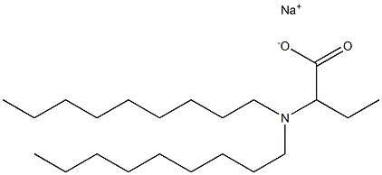 2-(Dinonylamino)butyric acid sodium salt Struktur