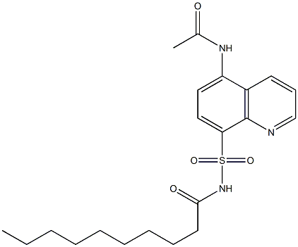 N-[(5-Acetylaminoquinolin-8-yl)sulfonyl]decanamide Struktur